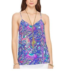 Lilly Pulitzer Tops - NWT-Lilly Pulitzer silk racer back tank size med. Lilly Pulitzer Tops - NWT-Lilly Pulitzer silk racer back tank size med.